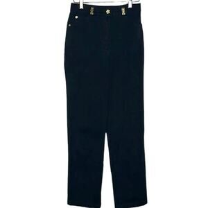 St. John Sport - Black Trousers W/‎ Gold Hardware Sz 2